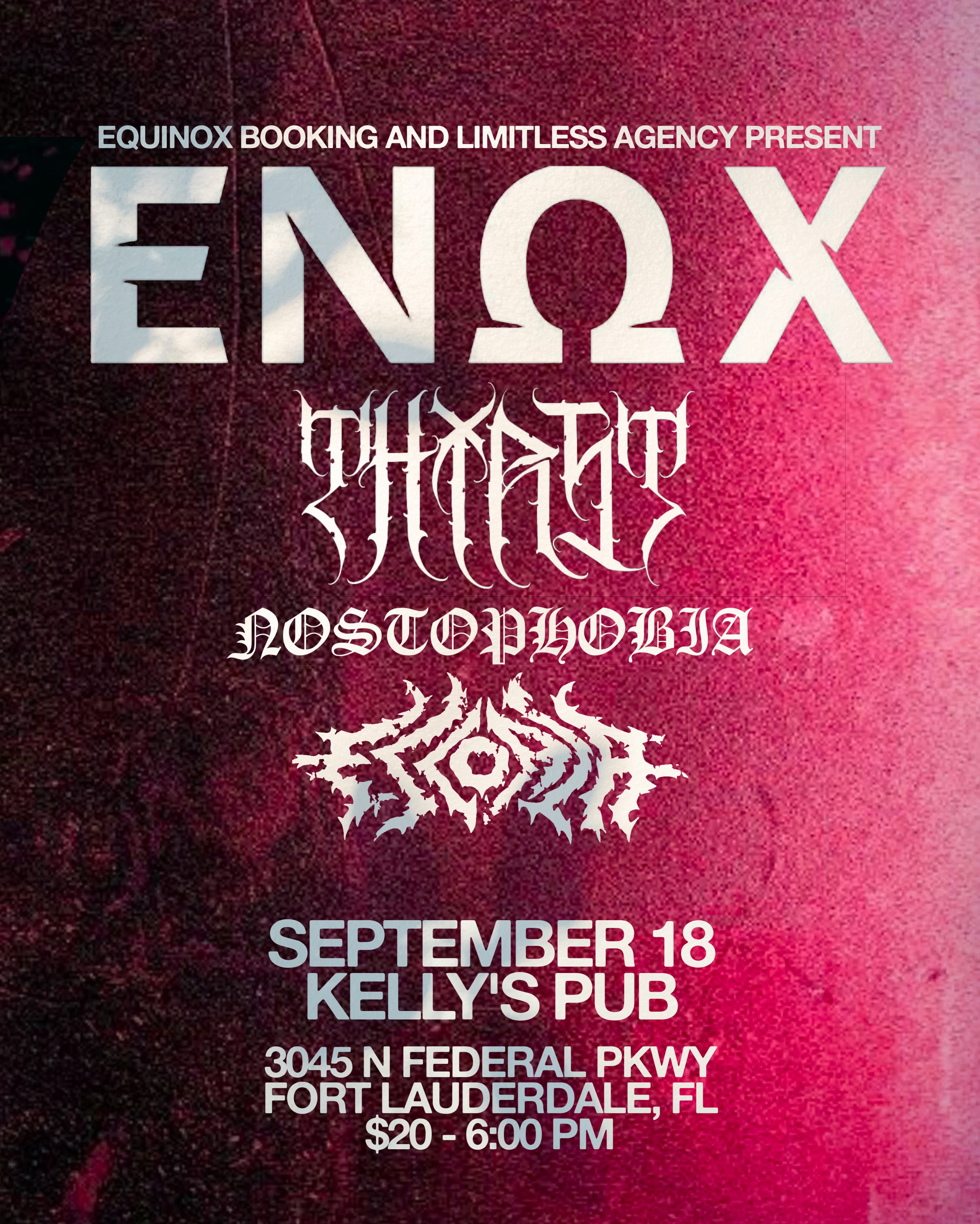 Flyer for ENOX + Thirst +