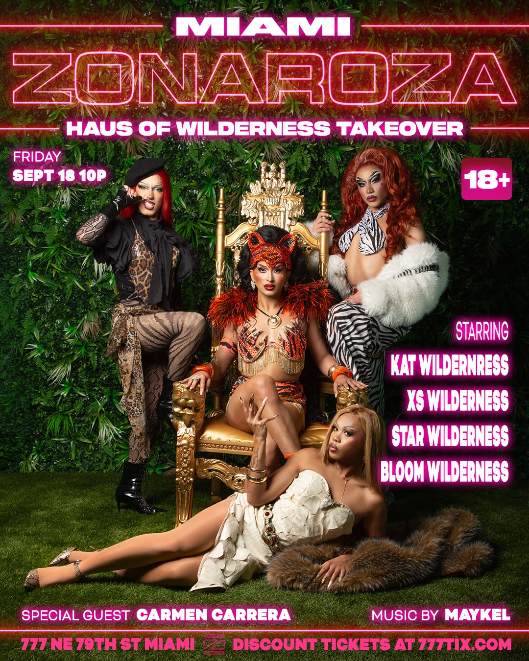 Flyer for Zonaroza: Miley Cyrus Album Release Party