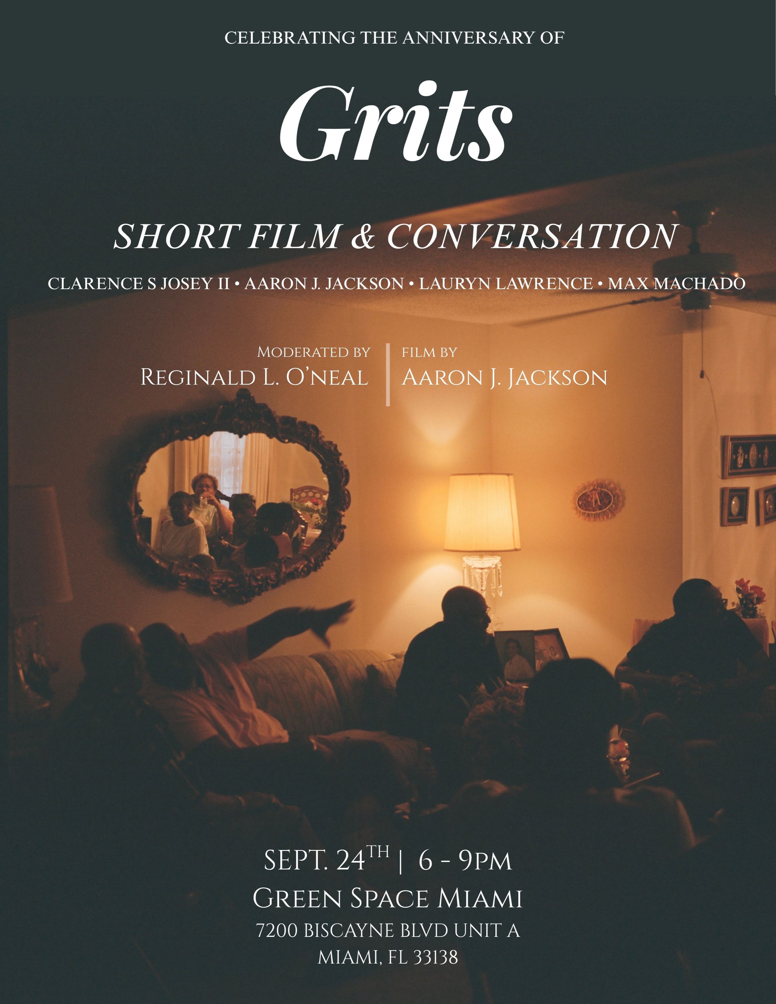 Flyer for Grits: Short Film & Conversation
