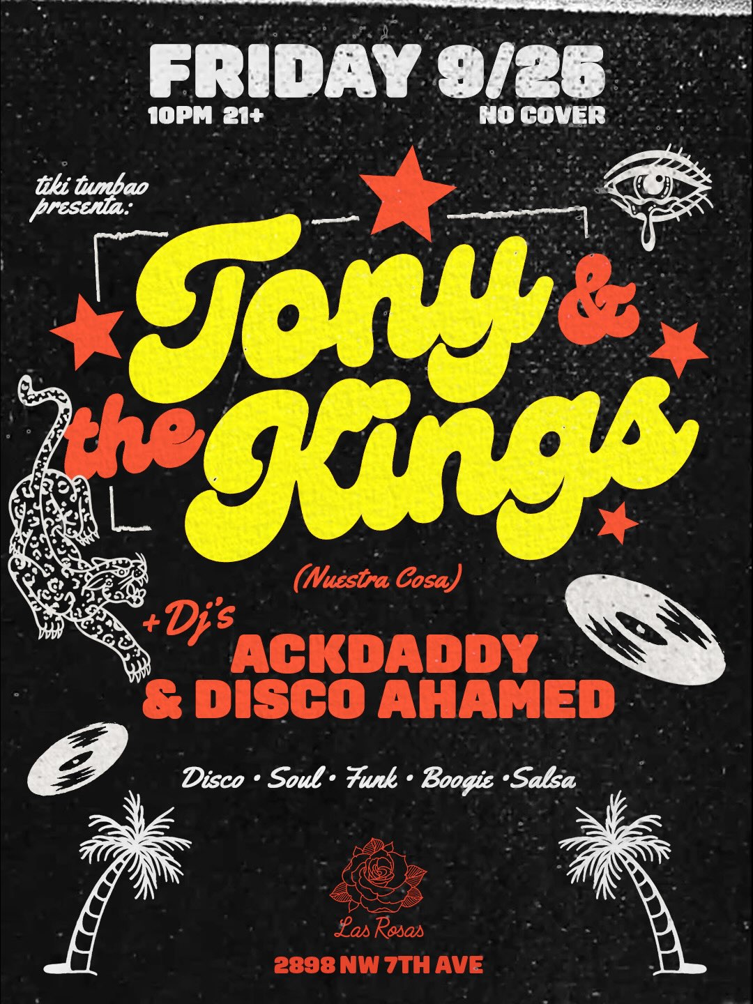 Flyer for Tony & the Kings + Ackdaddy +