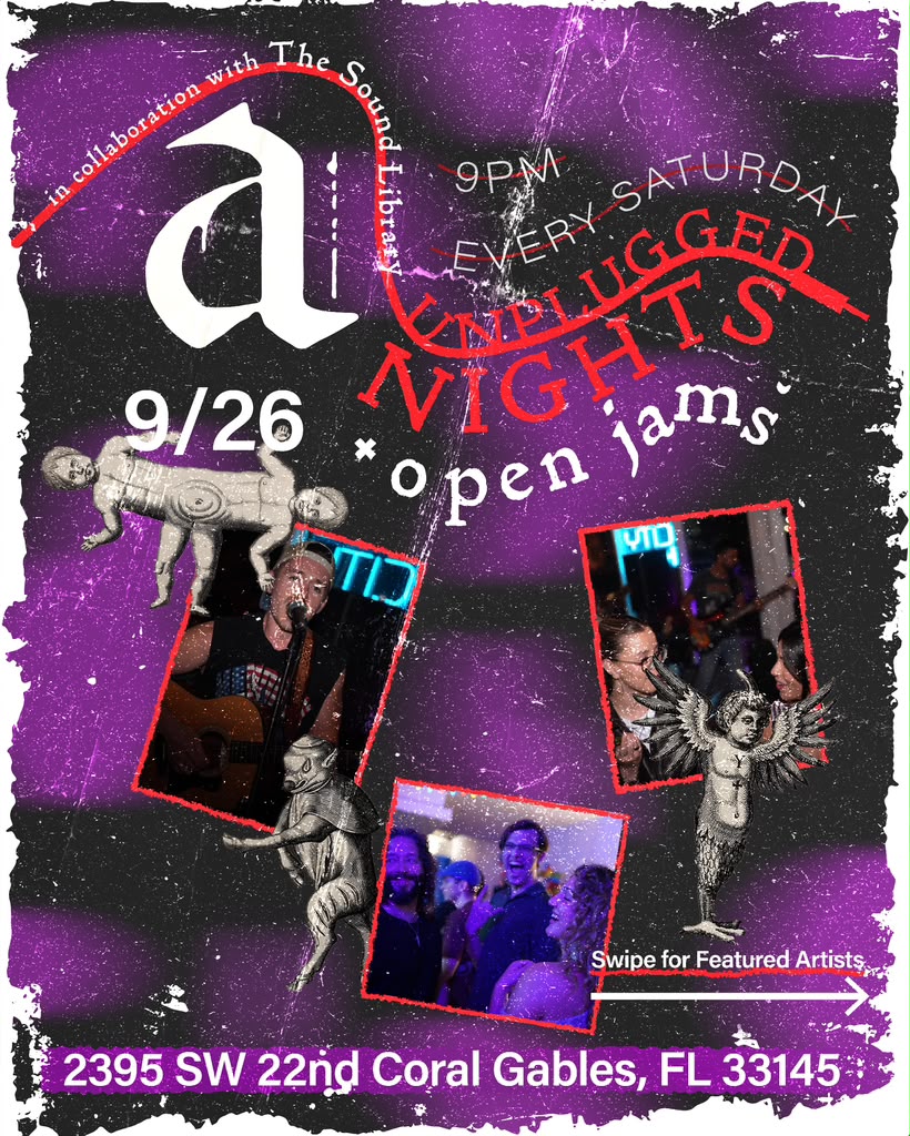 Flyer for Unplugged Nights x Open Jams