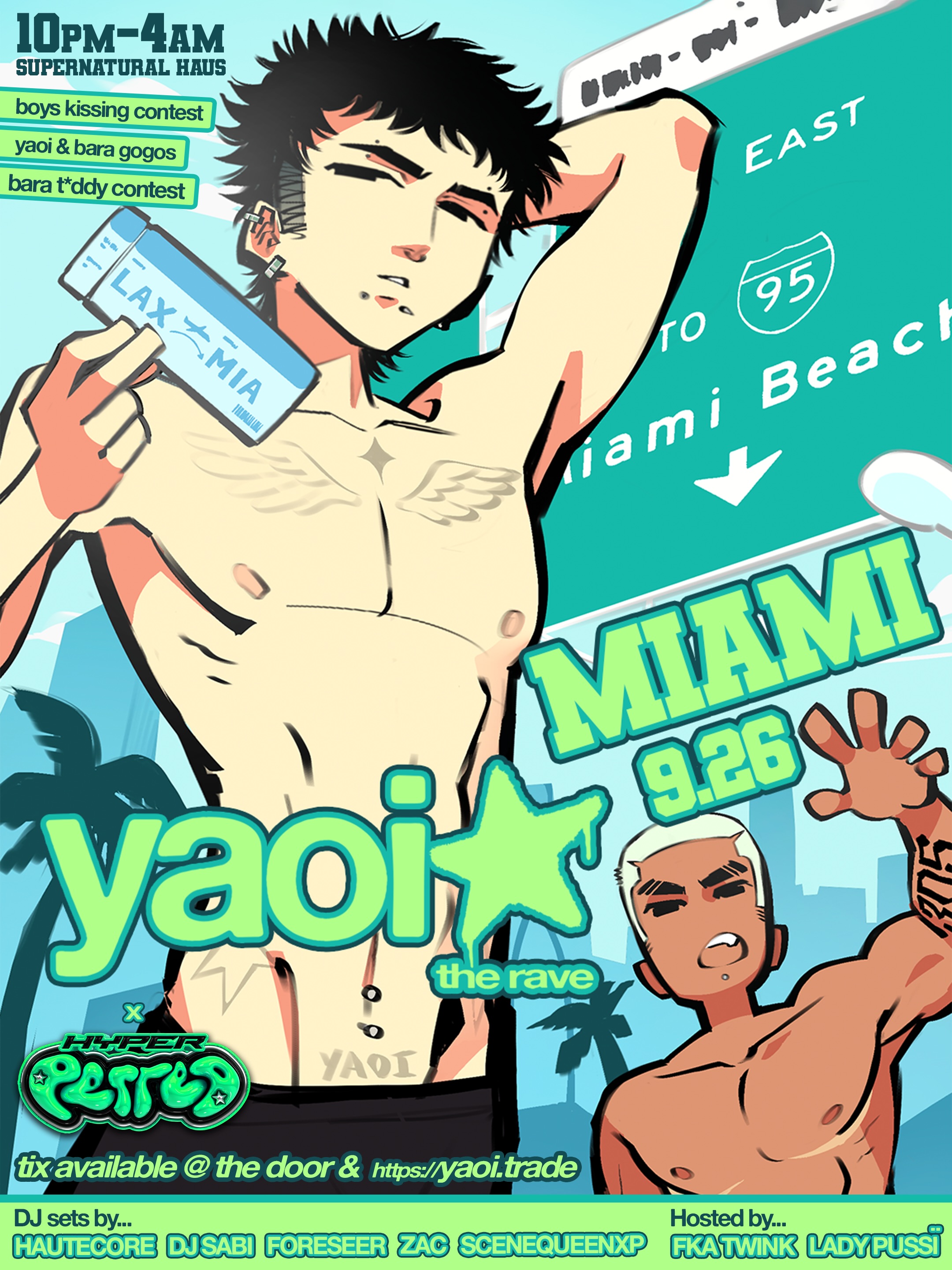 Flyer for yaoi★ the rave