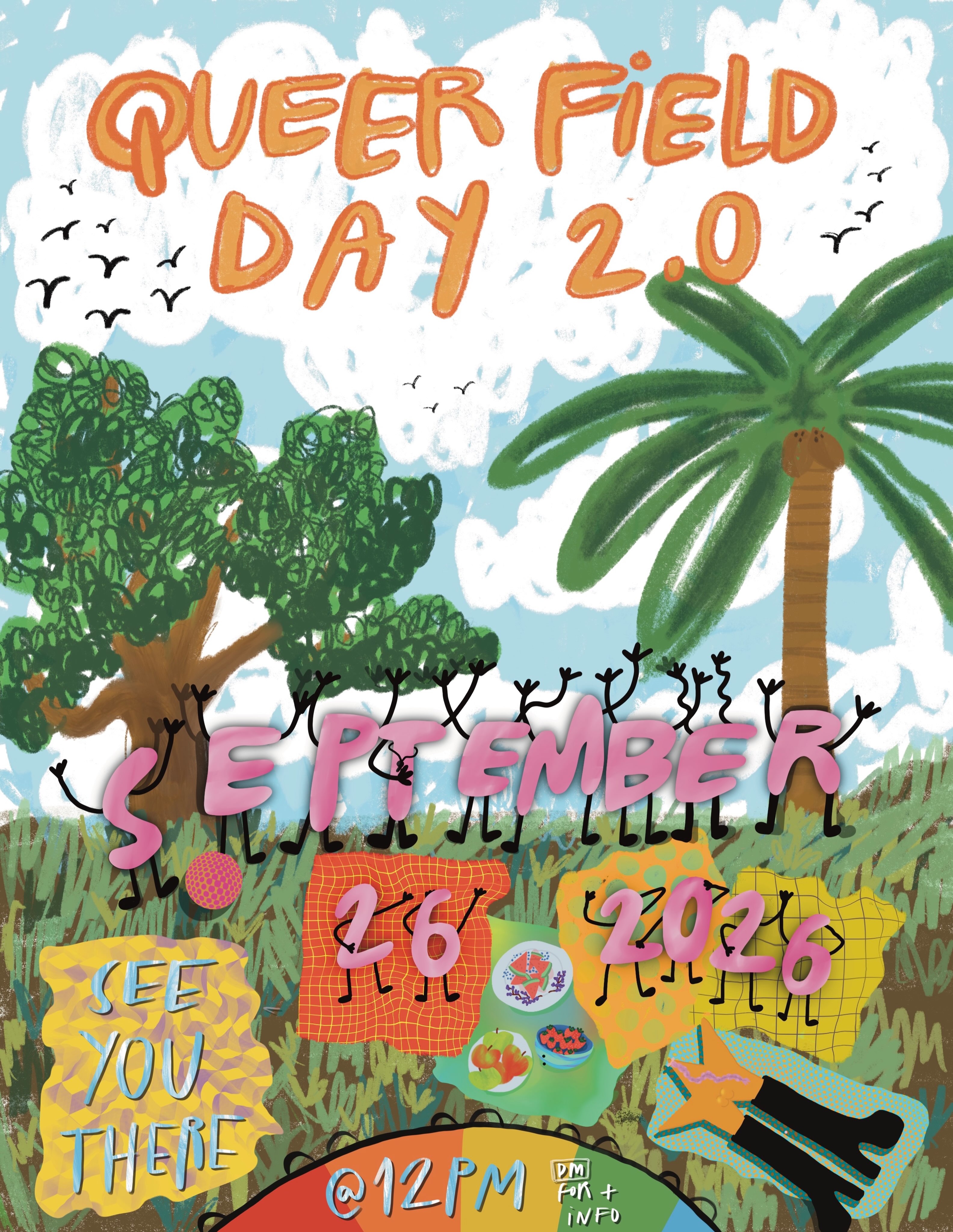 Flyer for Queer Field Day 2.0