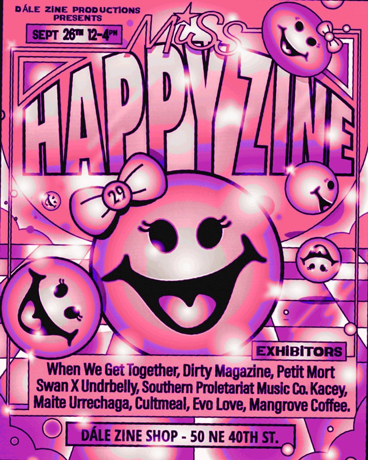 Flyer for Miss Happy Zine
