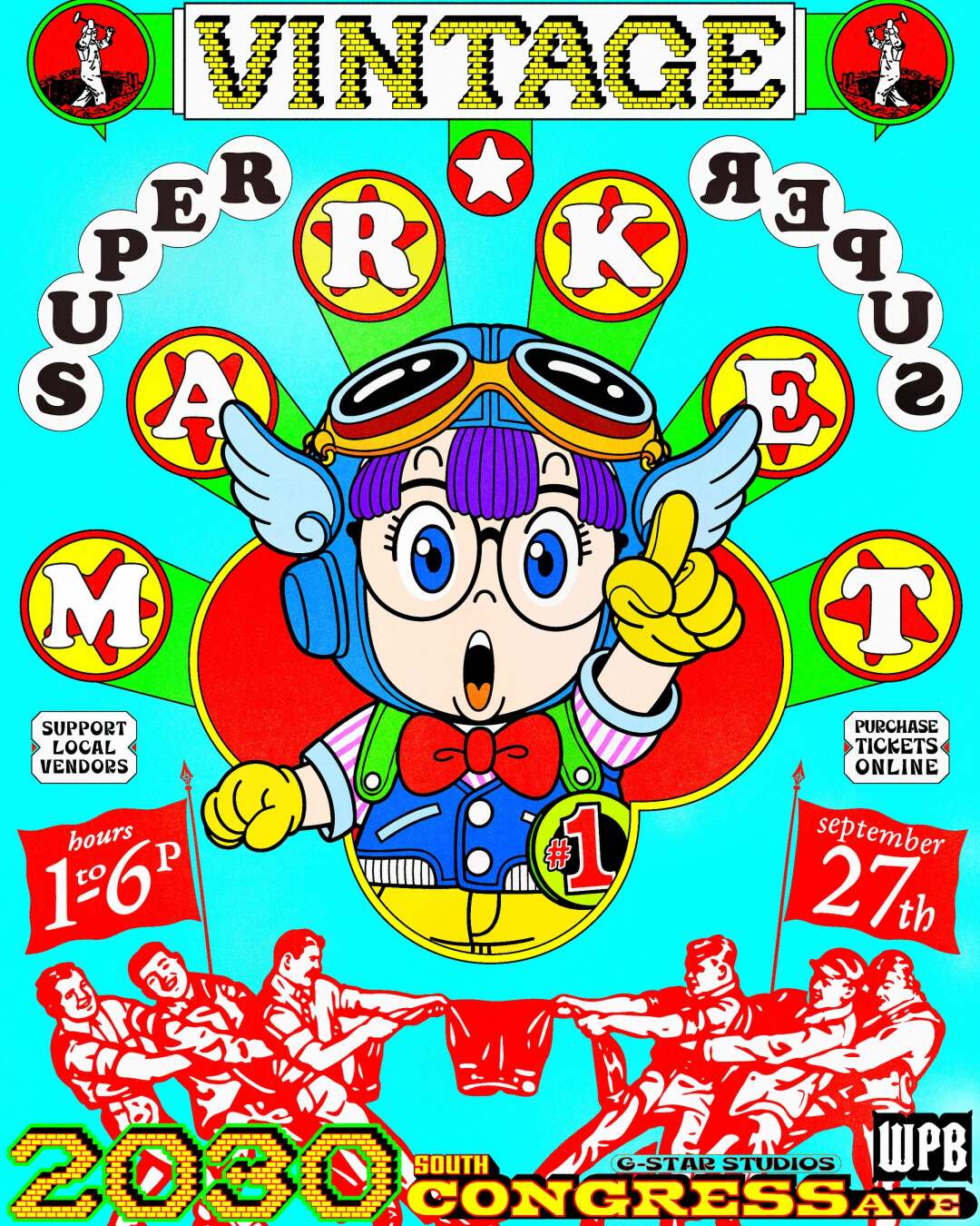 Flyer for The Vintage Supermarket