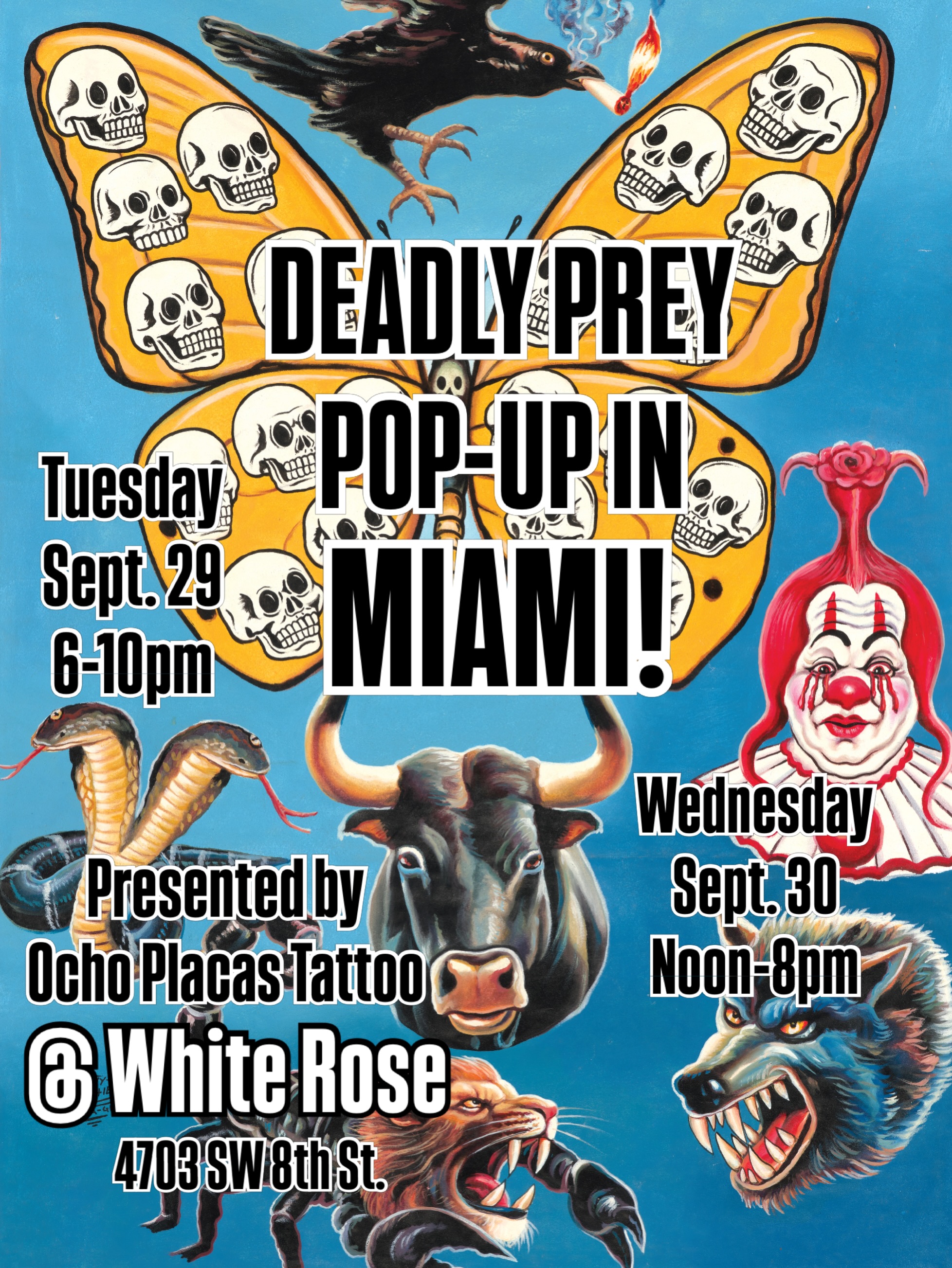 Flyer for Deadly Prey Pop-Up