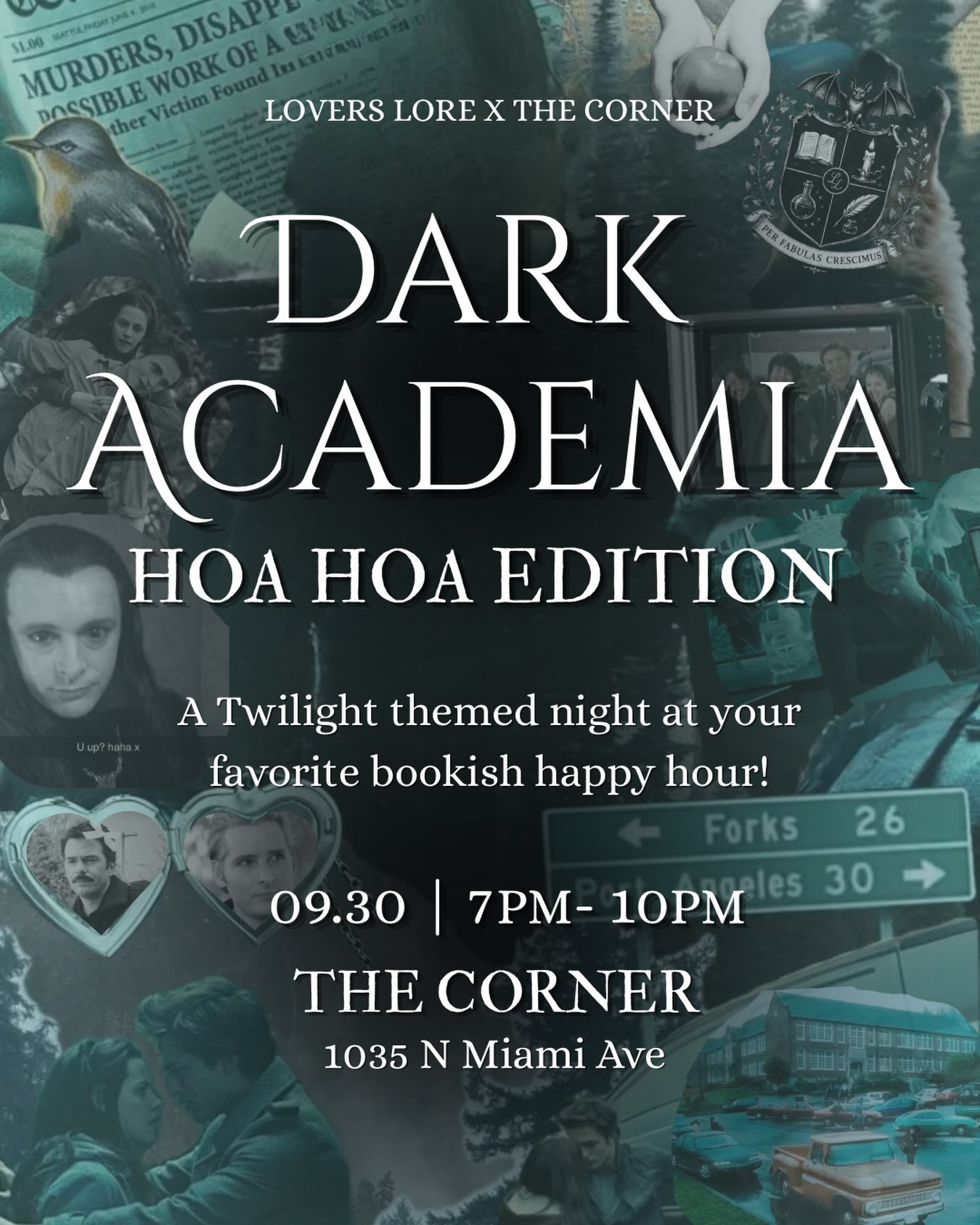 Flyer for Dark Academia: Hoa Hoa Edition