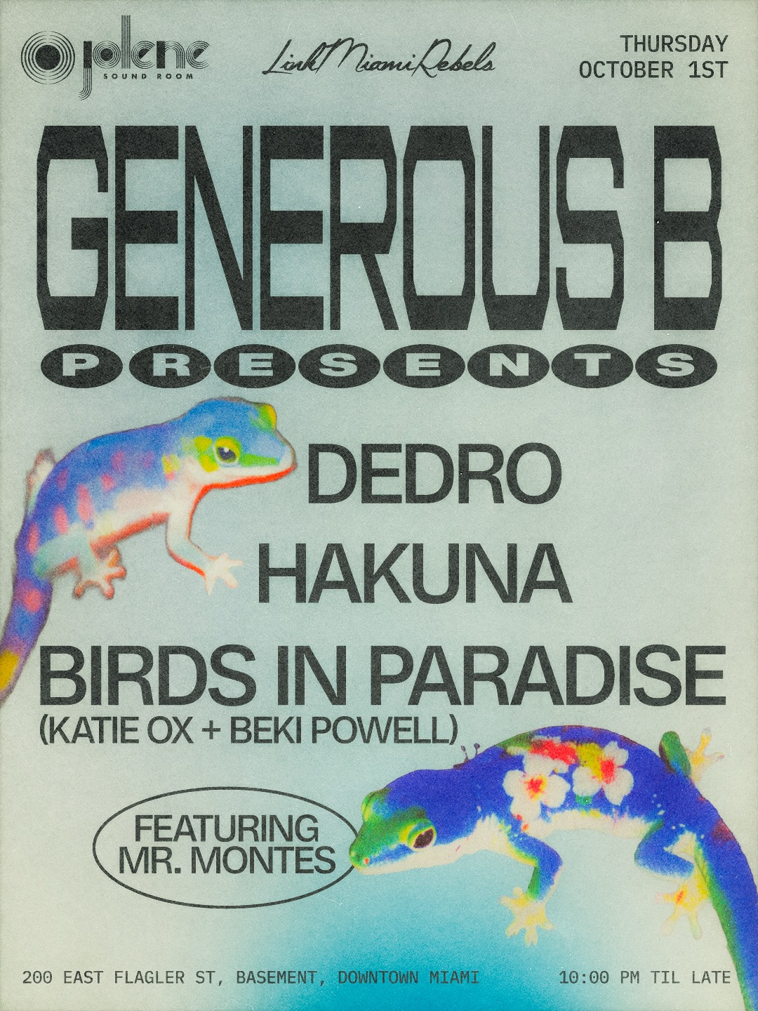 Flyer for Dedro + Hakuna +