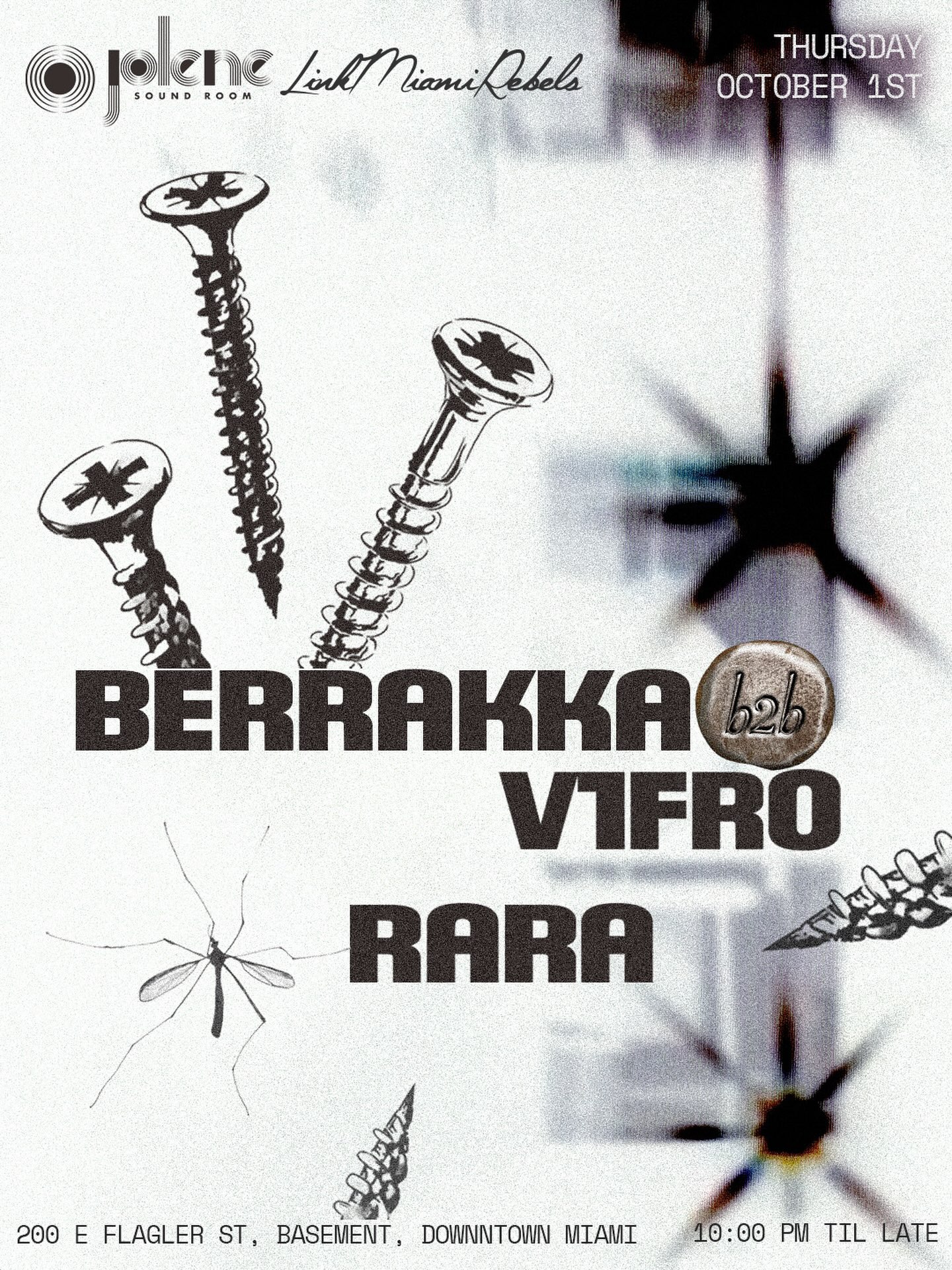 Flyer for Berrakka b2b V1fro + RARA