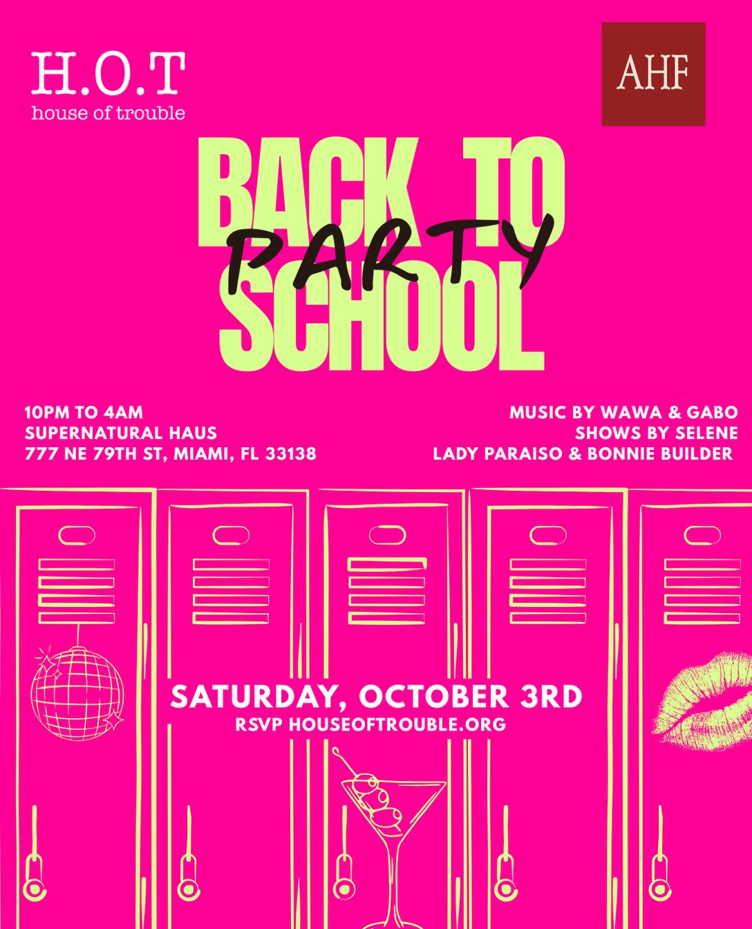 Flyer for Back to School Party