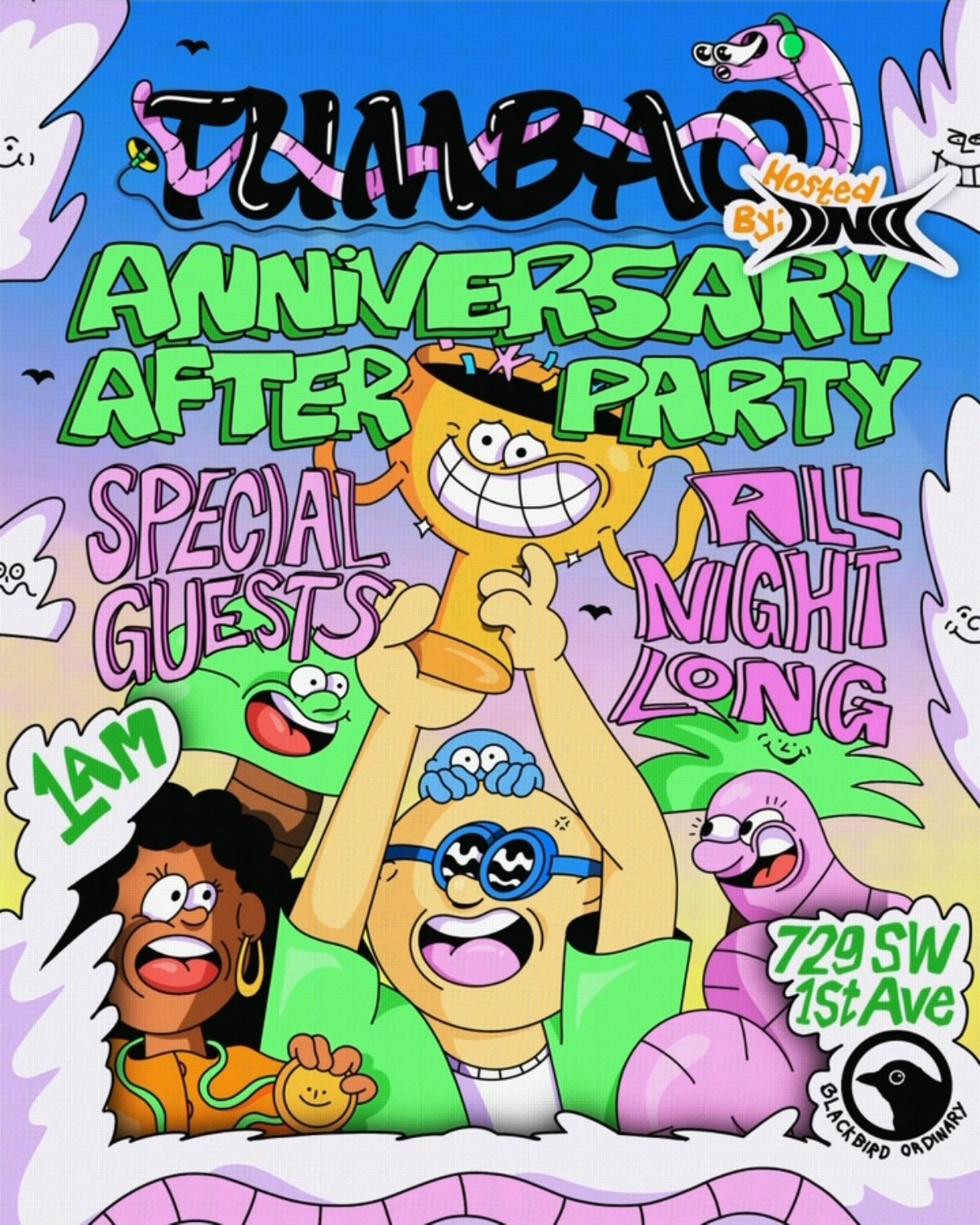 Flyer for Tumbao 5th Anniversary Afterparty