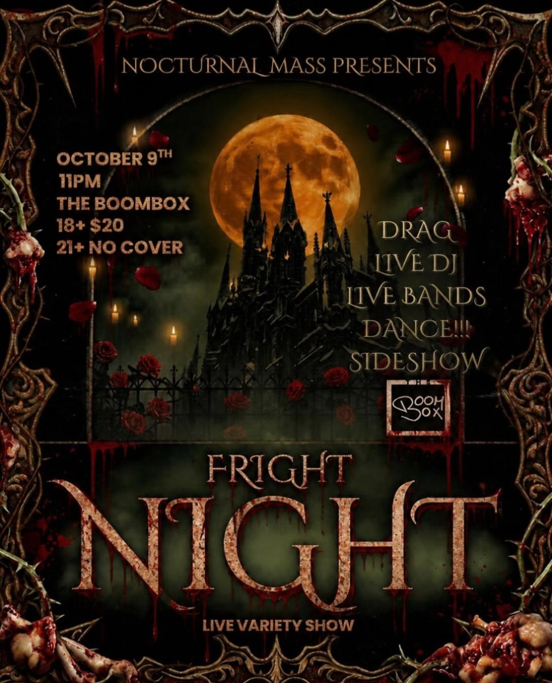 Flyer for Nocturnal Mass: Fright Night