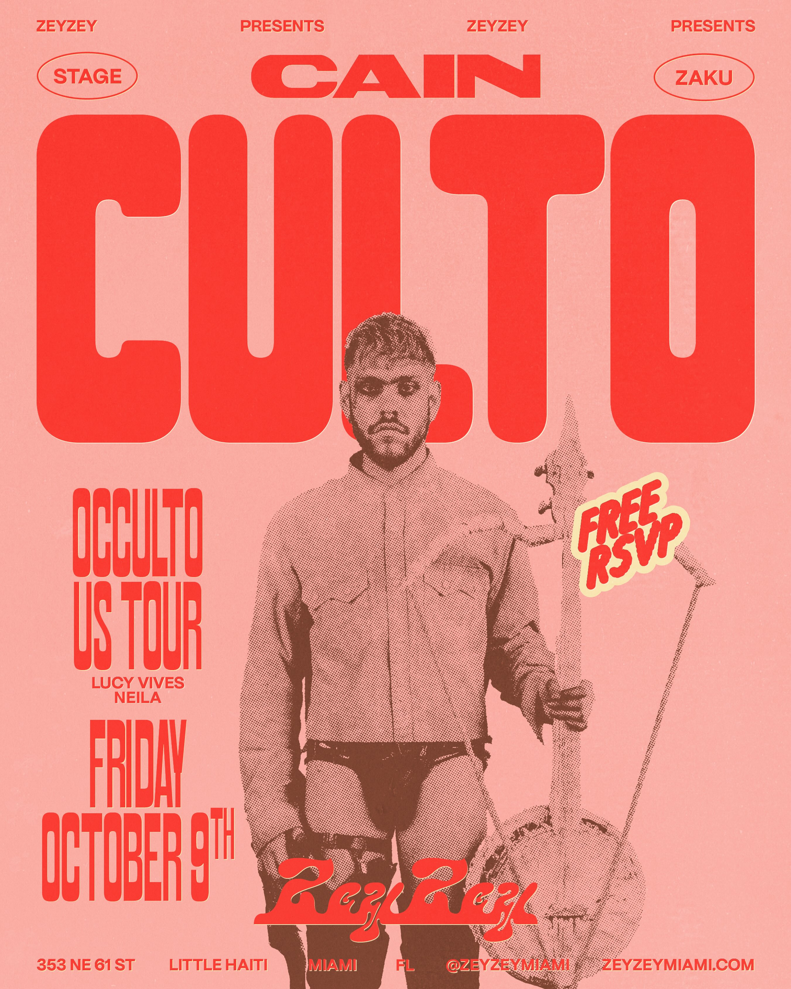 Flyer for Cain Culto: Occulto US Tour