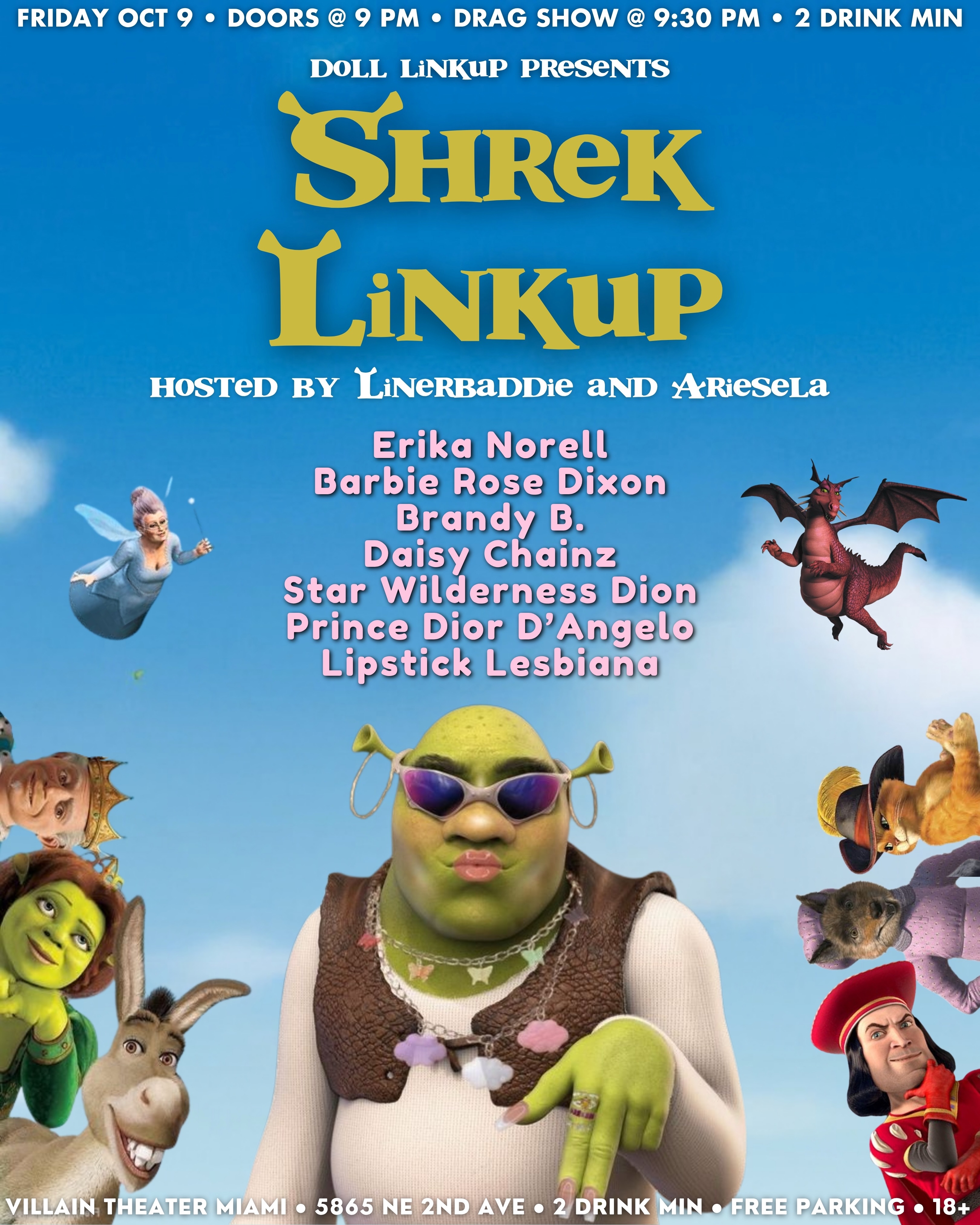 Flyer for Shrek Linkup