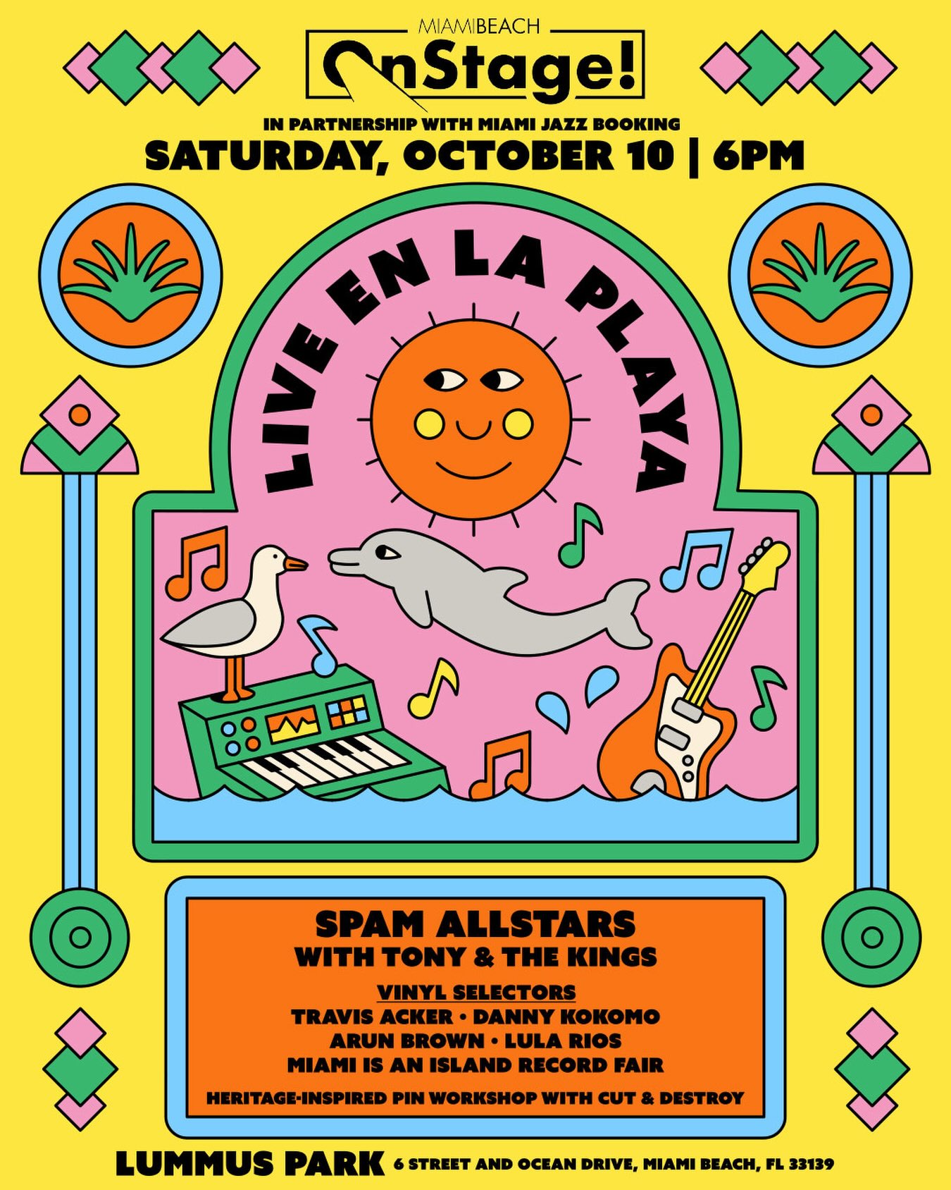 Flyer for Live en la Playa