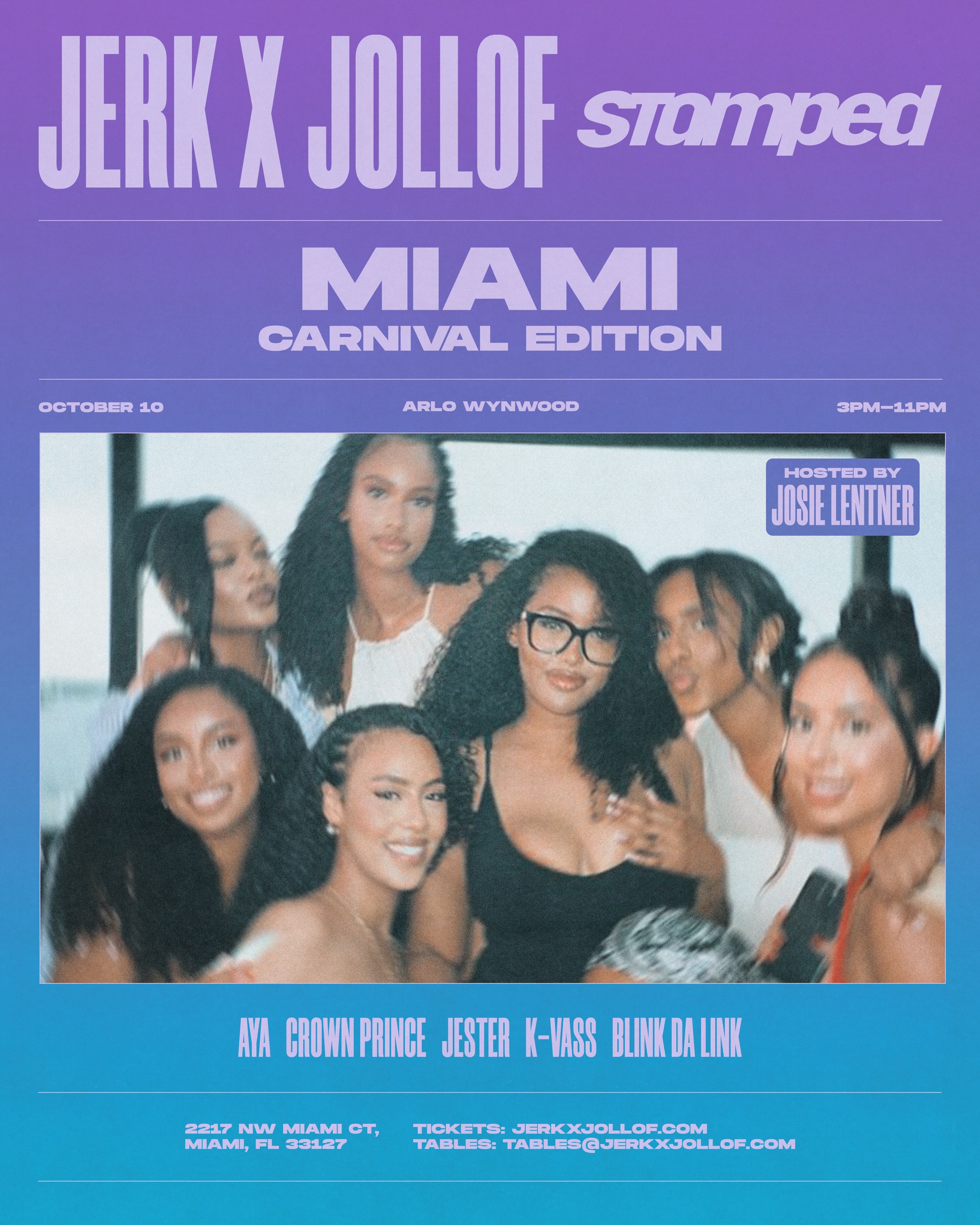 Flyer for Jerk X Jollof x Stamped: Miami (Carnival Edition)