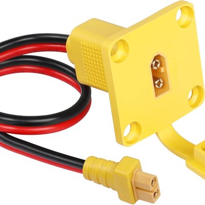 CERRXIAN 1ft 12AWG XT60 Male to Female Mount Panel Cable XT60 Male