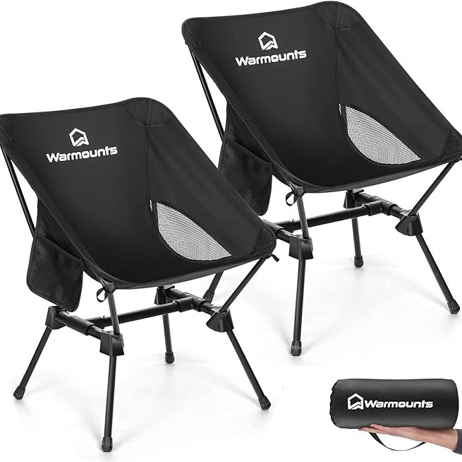 Warmounts Ultralight Camping Chair (2 Pack)