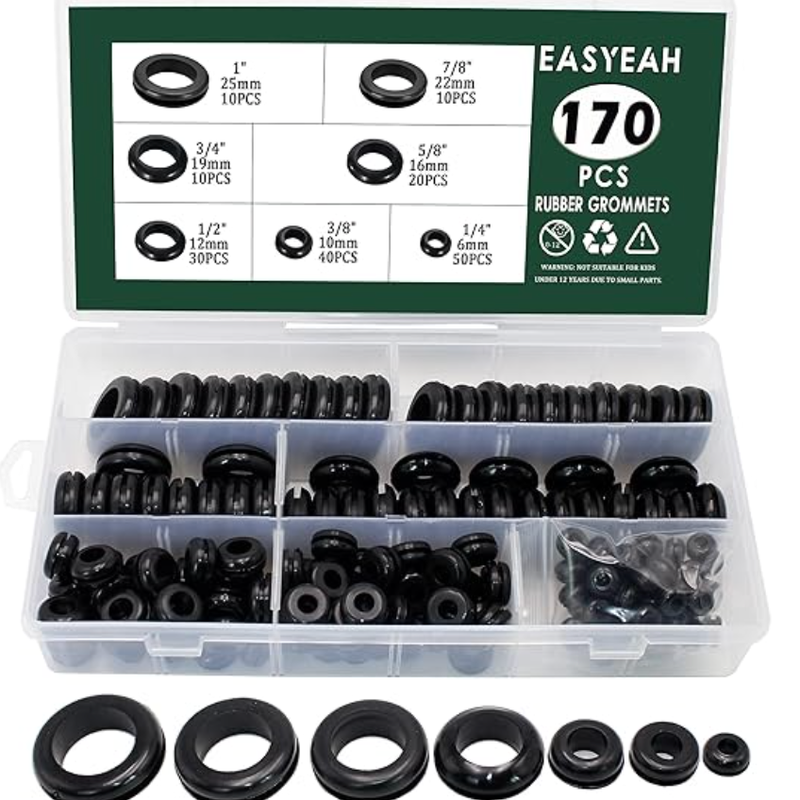 Rubber Grommet Kit 170 Pieces