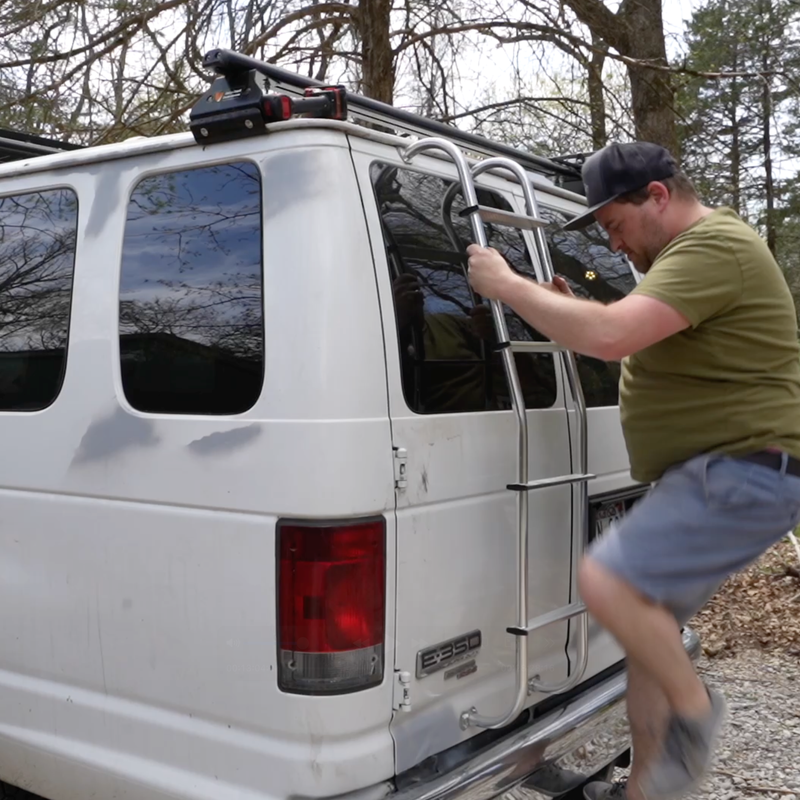 Surco 103HF Rear Door Ladder for Ford e-series vans