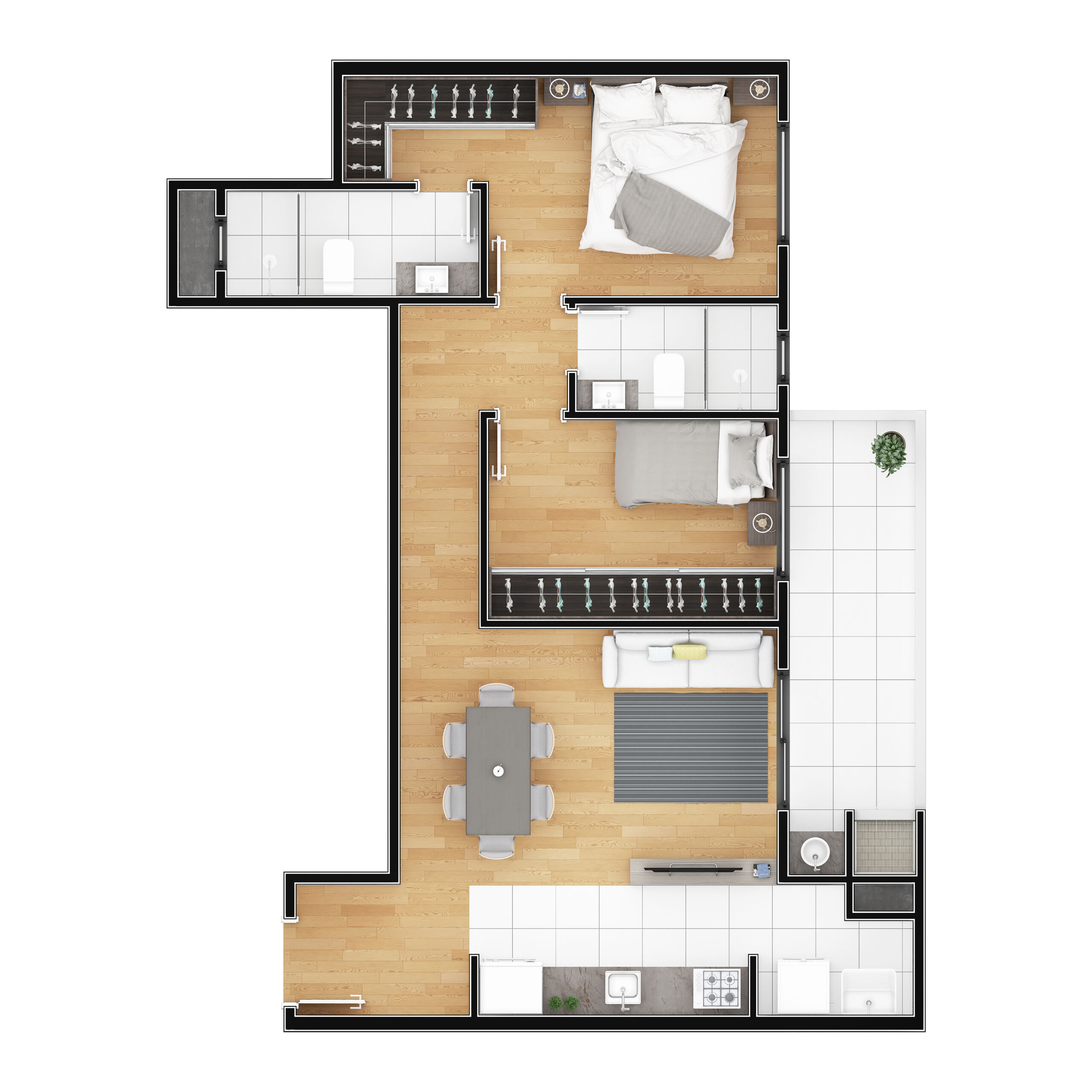 Apartamento – 2 dormitórios (1 suíte) – Sublime – Bom Retiro