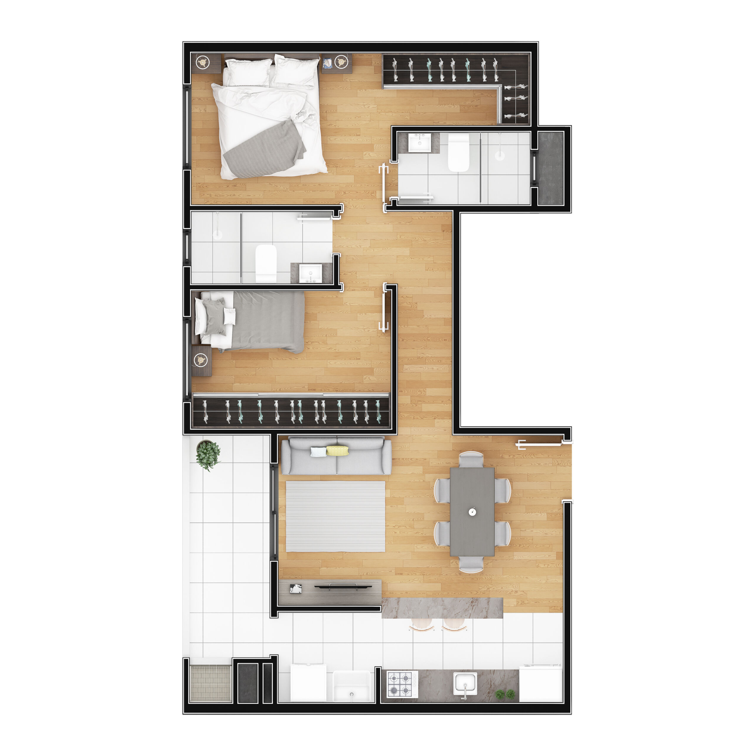 Apartamento – 2 dormitórios (1 suíte) – Sublime – Bom Retiro