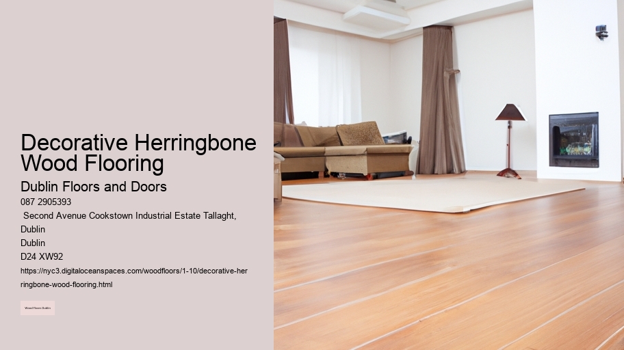 Decorative Herringbone Wood Flooring