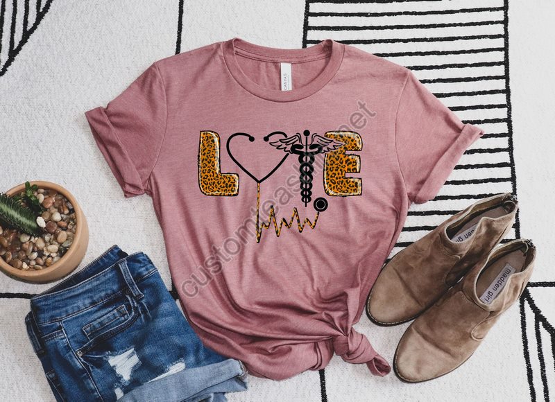 Love Nurse Shirtregistered Nurse Shirtcute Nurse Shirtsnurse Appreciation Giftnurse Gift Ideanurses Week Giftrn Leopard Nurse