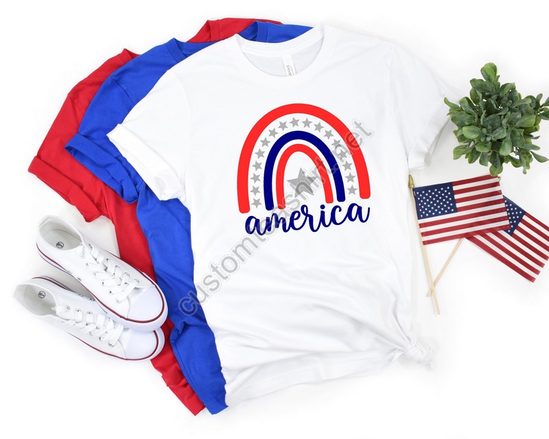 4th Of July Rainbow America Shirtfreedom Shirtfourth Of July Shirtpatriotic Shirtindependence Day Shirtspatriotic Family Shirts