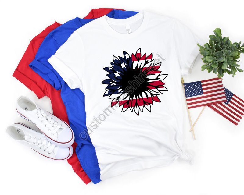 4th Of July Sunflower Shirtfreedom Shirtfourth Of July Shirtpatriotic Shirtindependence Day Shirtspatriotic Family Shirtsmemorial Day