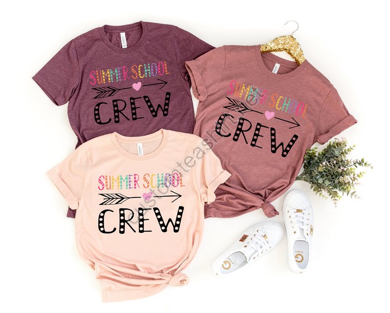 Summer School Crew Shirts Teach Love Inspire Shirt Back To School Shirt First Grade Teacher Shirts Teacher Appreciation Shirtsummer Tee