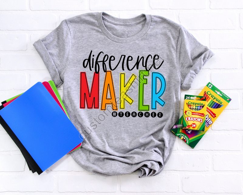 Difference Maker Teacher Shirts Teach Love Inspire Shirt Back To School Shirt First Grade Teacher Shirts Teacher Appreciation Shirt