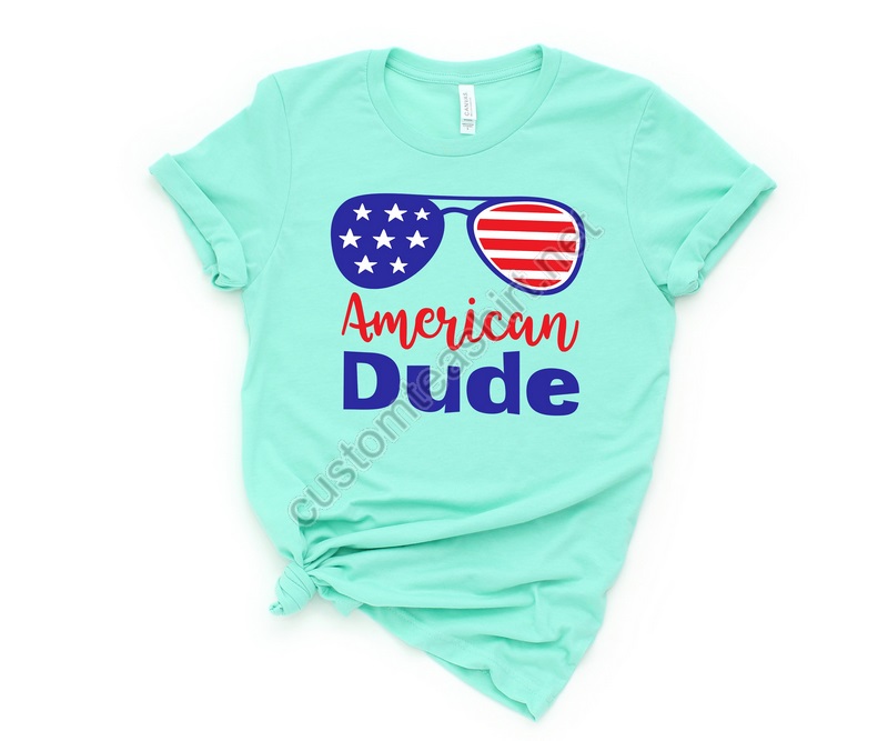 All American Dude Shirt Merica Sunglasses Shirt 4th Of July Shirt Independence Day Shirt Fourth Of July Shirt God Bless America