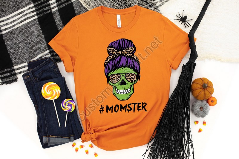 Momster Shirthalloween Momster Skull Shirthalloween Party Halloween T-shirthocus Pocus Shirthalloween Funny Teemom Zombie Shirt