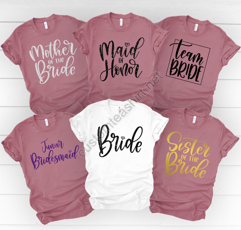 The Bride Shirtwedding Shirtmaid Of Honor Shirtjust Married Shirtbridesmaid Shirtsnewly Married Teeflower Girl Shirtbridal Party Tee