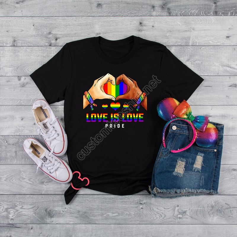 Love Is Love Shirt Lgbqt Pride Shirt Women Men Kids Toddler Baby Rainbow Shirt Retro Lgbt Shirts Love Wins Graphic T-shirtequalitygift