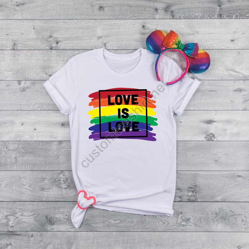 Love Is Love Shirt Lgbqt Pride Shirt Women Men Kids Toddler Baby Rainbow Shirt Retro Lgbt Shirts Love Wins Graphic T-shirtequalitygift