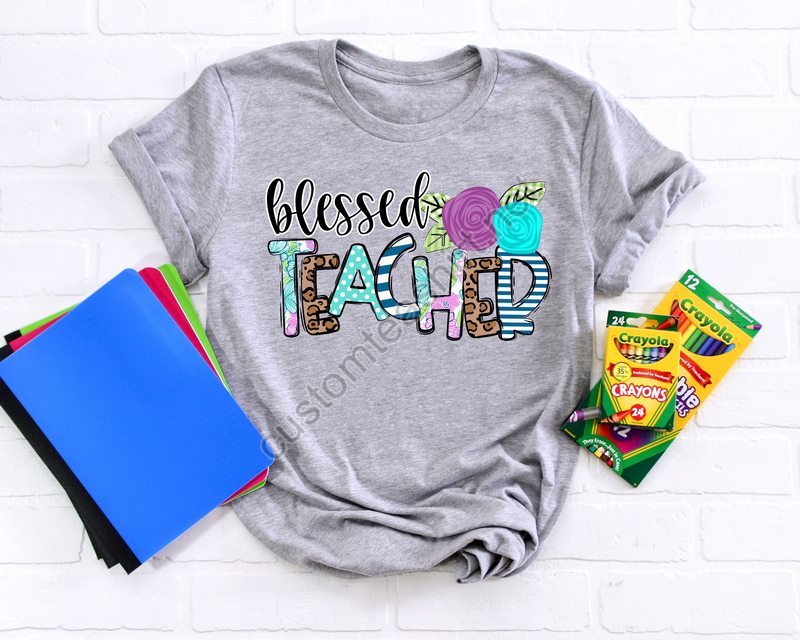 Blessed Teacher Inspirational Shirts Teach Love Inspire Shirt Back To School Shirt First Grade Teacher Shirts Teacher Appreciation Shirt