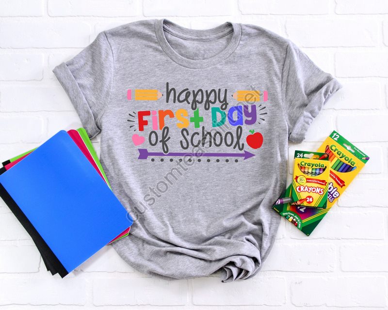 First Day Of School Shirt Happy First Day Of School Shirt Teacher Shirt Teacher Life Shirt School Shirts 1st Day Of School Shirt