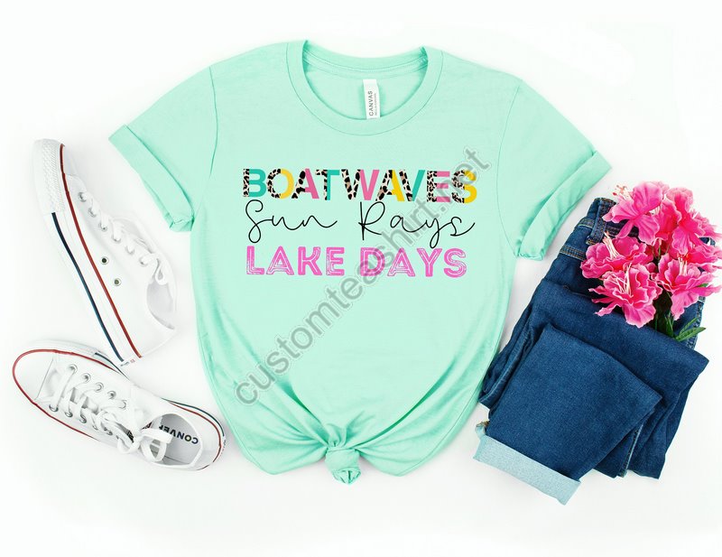 Boat Waves Sun Rays Shirtlake Squad Shirt Lake Shirt Vacation Shirt Camping Life Shirt Family Matching Shirts Custom Family Matching