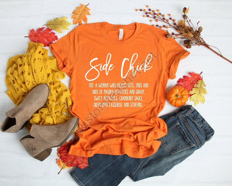 Side Chick Shirthello Pumpkin Rainbow Shirtthanksgiving Food Shirtfamily Thanksgiving Shirtthanksgiving Dinner Shirt