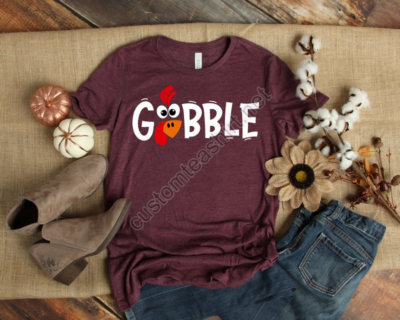 Gobble Gobble Thanksgiving Shirt Thanksgiving T Shirt Womens Family Thanksgiving Shirts Funny Thanksgiving 2022thanksgiving Shirt