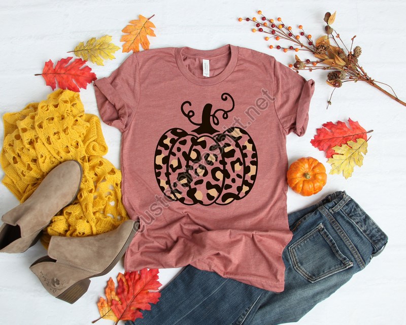 Leopard Pumpkin Shirt Cheetah Pumpkin Shirtthanksgiving Shirt Thankful Shirtfall Shirt Hello Pumpkinfamily Matching Shirt