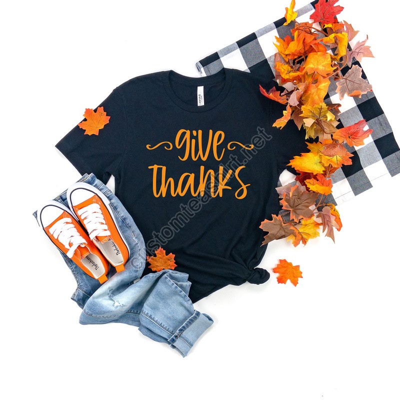 Give Thanks Shirtthankful Fall Pumpkin Daythankful Family Shirtsthanksgiving Shirtsfamily Matching Shirtsfamily Dinner