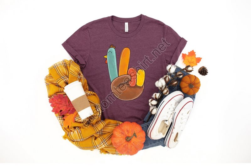 Peace Sign Turkey Shirtthanksgiving Family Matching Shirtthanksgiving Shirtthankful Grateful Blessed Shirtthanksgiving Dinner Shirt