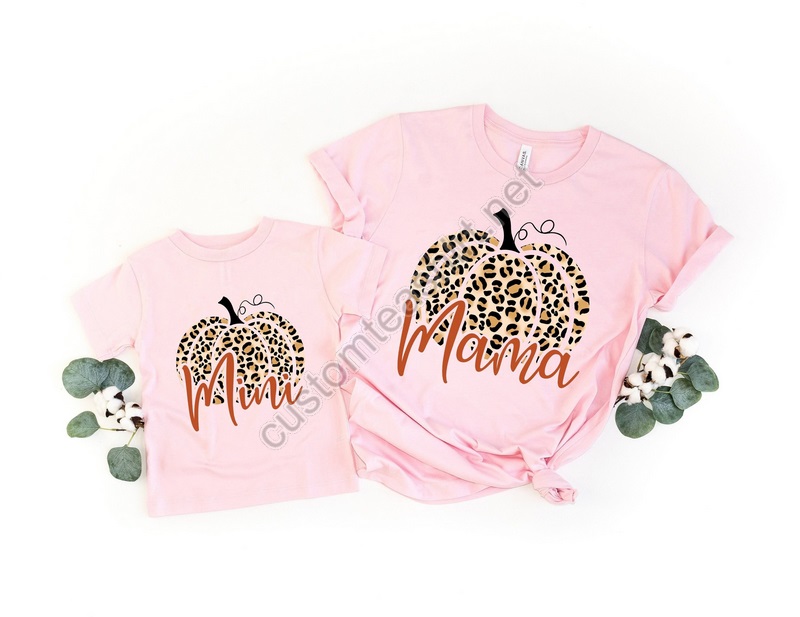 Thankful Mama Shirtthankful Mini Shirtmom Shirtbaby Shirtthanksgiving Mommy And Me Shirtleopard Pumpkin Shirt Cheetah Pumpkin Shirt