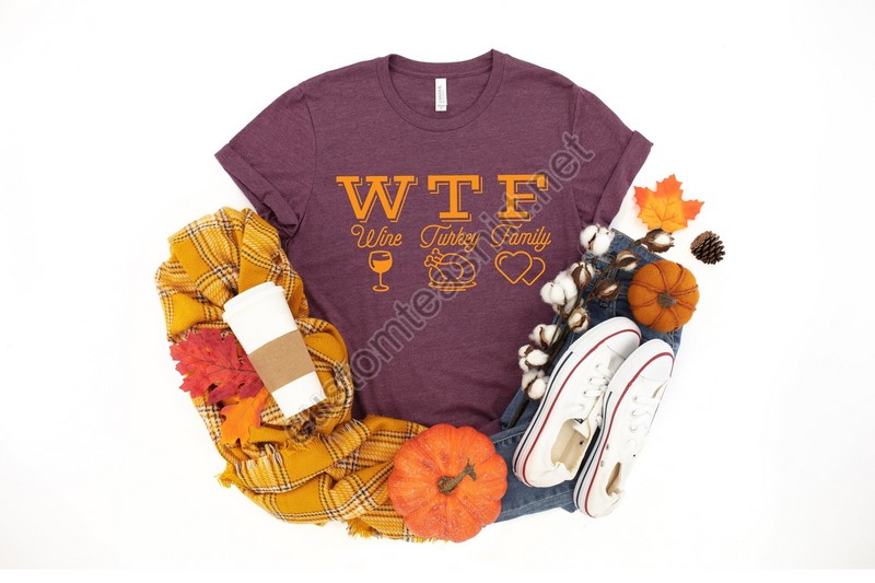 Wtf Thanksgiving Shirt Wine Turkey Family Thanksgiving Shirt Thanksgiving Food Shirt Thanksgiving Dinner Shirtthanksgiving Family Shirts