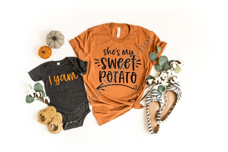 She's My Sweet Potato I Yam Shirtscouples Thanksgivingfunny Thanksgiving Friend Shirtsbest Friend Shirtshusband Wife Teesmama And Baby