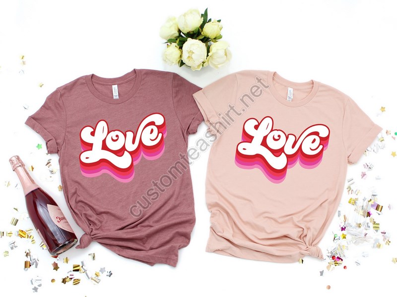 Retro Valentine Day Shirtvalentines Day Shirts Valentineretro Lovevalentine Love Valentine Retro Heart Shirtvalentines Day Gift