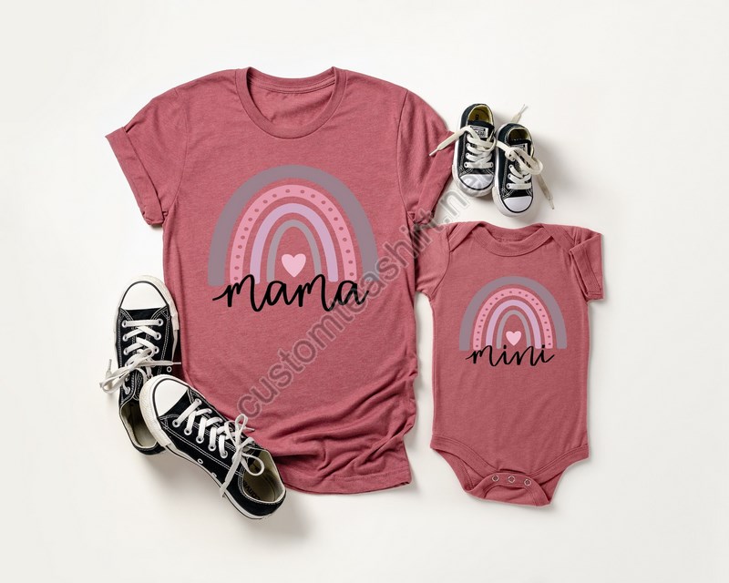 Mama Valentines Shirtmini Valentines Shirtmama's Girl Valentines Shirtrainbow Mama Shirt Rainbow Mini Shirtmama Mini Matching Shirt